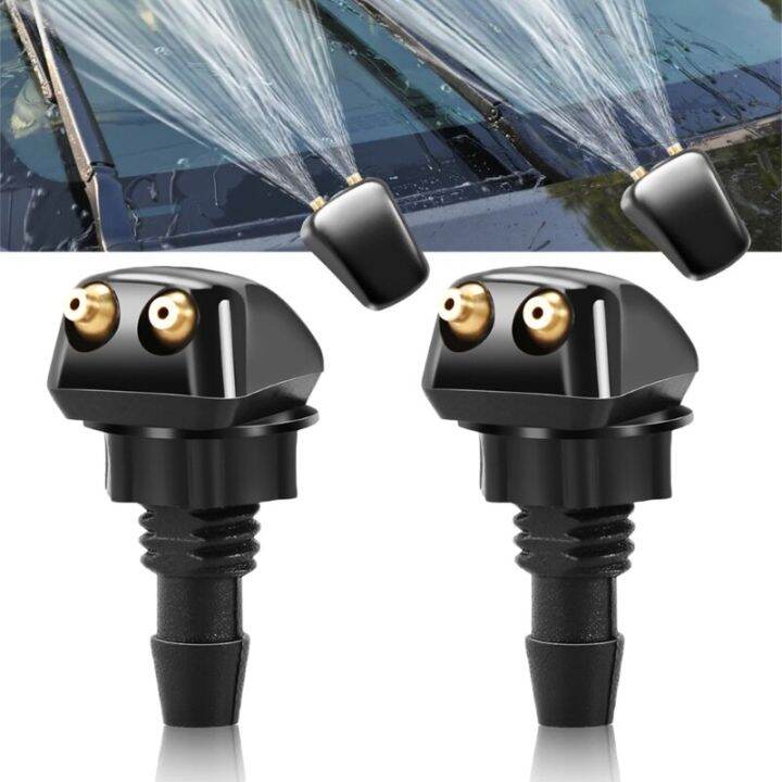 2pcs Universal Auto Windshield Wiper Nozzle Glass Washer Sprinkler Auto