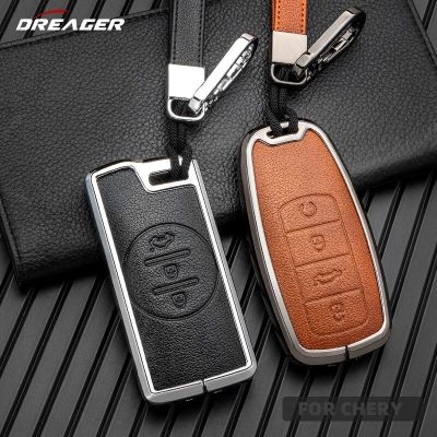 3 4 Button Car Key Cover For Chery Tiggo 8 Pro Key Case For Arrizo 5 Plus 7 Pro 3X 5X Eq7 Gx Et-I Tx Leather Fob Cover Protector