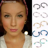 5-12pcs Fashion Gold Silver Color Stainless Steel Open Hoop Fake Piercing Nose Rings Clip Body Jewelry For Women Wholesale