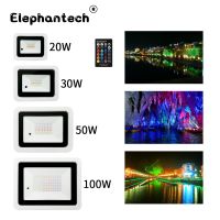 20W 30W 50W 100W RGB Led Flood Light IP68 Waterproof RGB Floodlight Spotlight Wall Washer Lamp Reflector Garden RGB Lighting