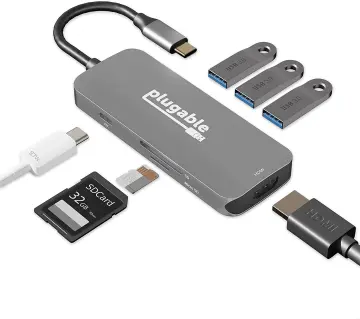 Plugable Active DisplayPort to HDMI Adapter, Driverless Connect Any  DisplayPort-Enabled PC or Tablet to an HDMI Monitor, TV or Projector for  Ultra-HD