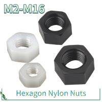 10/ 50PCS M2-M16 White/Black Nylon Plastic Hexagon Nuts DIN934 for Heat/Electricity Insulation