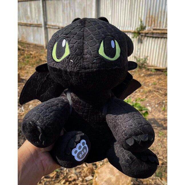 ตุ๊กตาเขี้ยวกุด-เพลิงนวล-toothless-build-a-bear-workshop-มือสองลิขสิทธิ์แท้จากอเมริกา-how-to-train-your-dragon