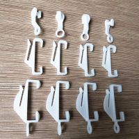 【CW】 40Pcs Plastic Curtain Rail Hook Window Decor Rod Slide Rail Track Glider Drape Pole Runner Loop Hook Curtain Accessories