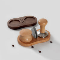 Holder Lever Tool Tamping Distribution Wooden Mat Espresso Coffee Presser Stand