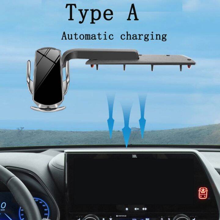 ที่วางโทรศัพท์ในรถ-lhd-สำหรับโตโยต้า-highlander-2023-2021-2022ที่ยึดโทรศัพท์มือถือแท่นยึดอุปกรณ์ในรถที่ตั้งโทรศัพท์มือถือที่ชาร์จแบบไร้สาย