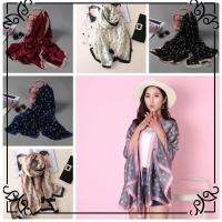 YUYU Winter Cape Silk Flower Printed Neckerchief Knitted Wrap Women Scarves Lady Shawl