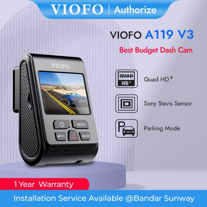 VIOFO A119 v3 QHD 2K Dashcam︱With GPS︱Installation Available Lazada