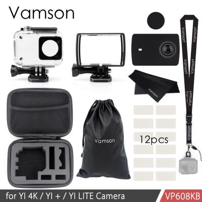 Vamson เคสเคสกันน้ำป้องกันกล้องซองกันน้ำสำหรับ Yi 4K/Yi 4K + /Yi Lite 60M สำหรับดำน้ำสำหรับ Yi 2 4K กล้องกีฬา2 VP608K