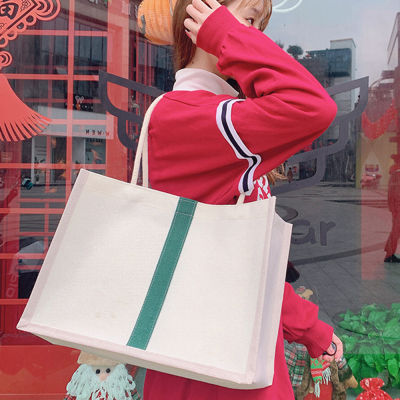Unisex Student Handbag Portable Handbag Shopping Bag Tote Bag Canvas Bag DIY Canvas Bag Simple Shopping Bag