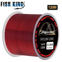 FISHKING Nylon Fishing Line 120m Sink Line Japan Fluorocarbon Coating Fishing Lines Super Strong 4-34LB Saltwater/Freshwater Fishing Lines