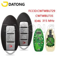 Datong World กุญแจรถระยะไกลควบคุมสำหรับทีด้าแควชไคว Nisan แมก Altima สมาร์ทการ์ด CWTWBU729 315Mhz Xtrail