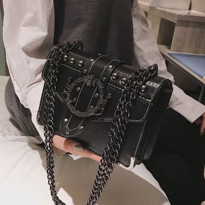 Bags for women 2022 new autumn and winter small square bag trendy Korean  version versatile chic crossbody bag fashionable chain bag 【JYUE】