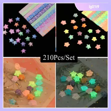 Gradient Galaxy Origami Lucky Star Paper Strips Star Folding Paper