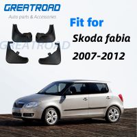 แผ่นบังโคลนแผ่นกันกระเซ็นแผ่นบังโคลน4ชิ้นสำหรับ Skoda Fabia 2007 2008 2009 2010 2011อุปกรณ์เสริมรถยนต์