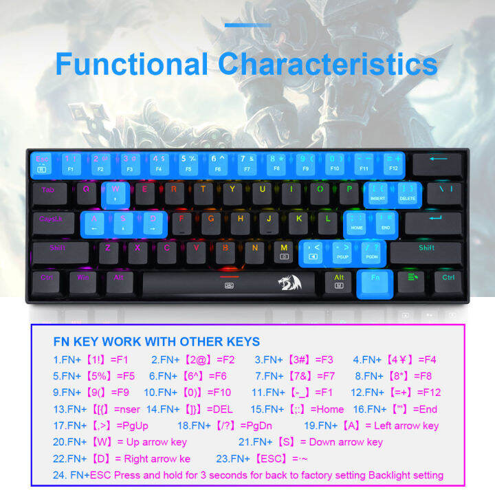 redragon-dragonborn-k630-rgb-usb-mechanical-gaming-keyboard-red-switch-61-keys-wired-detachable-cable-portable-for-travel