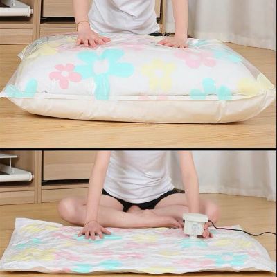 Clothes and Quilts Storage Bag Vacum Bag and Manual Pump Travel Luggage Storage Clothing Dust Bag Suction Pump for Vaccum Bag