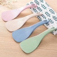 1PC Lovely Kitchen Ladle Non Stick Rice Paddle Meal Spoon Wheat Straw PP Household Plastic Non-Stick Rice Spoon Cooking Utensils