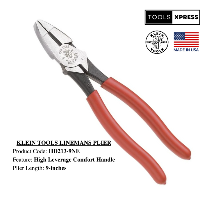 Klein Tools Heavy Duty Lineman's Plier 9" [HD2139NE] Lazada PH