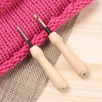 ❣✱ Knitting Embroidery Pen Weaving Felting Craft Punch Needle Threader Needle Wooden Handle DIY Magic Sewing Tool Accessories