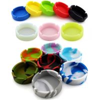 【YF】 10PCS Silicone Ashtray Eco-Friendly Holder Premium Rubber High Temperature Heat Round Smoking Accessories