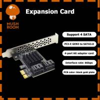 4พอร์ต SATA III การ์ด PCIe 6Gbps SATA 3.0ไปยัง PCI อะแดปเตอร์1X พร้อมขายึด