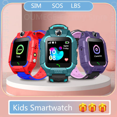 ZZOOI Kids Smartwatch Sim Card SOS Call Phone Smart Watch For Children Camera Photo Voice Chat Location Tracker for Boys Girl