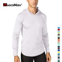 MAGCOMSEN Mens Sun Protection Long Sleeve T Shirts UPF 50 Anti-UV Beach Summer Hoodie T-Shirts Quick Dry Multi Color Rashguard