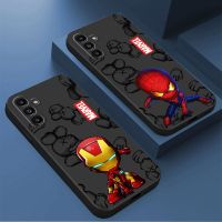 ขายดีไอรอนแมนสไปเดอร์แมน Marvel เคสสำหรับ Galaxy S22 S21 S23 5G Note 20 Ultra 10 Plus 8 9 S20ครอบคลุมนุ่ม TPU