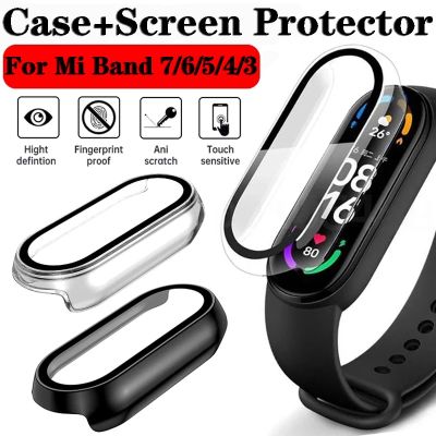 2 In 1 Case Screen Protector for Xiaomi Mi Band 7 6 5 4 3 Case+Film Full Coverage Protective Cover for Miband 6 7 Band 5 4 3 NFC Tapestries Hangings