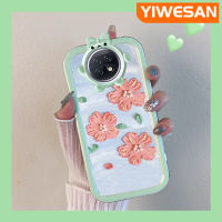 เคส JIUMOO สำหรับ Xiaomi Redmi Note 9T เคสมุกแวววาวลายดอกไม้เลนส์หลายสีกันกระแทกผู้หญิงสวยเคสมือถือกันตกและเคสทนต่อการขีดข่วน