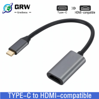 TYPE-C เป็นสาย HDMI เข้ากันได้อัลตร้า HD 4พัน USB 3.1 HD เคเบิ้ลอะแดปเตอร์แปลงสำหรับ Chromebook ซัมซุง S8 S9