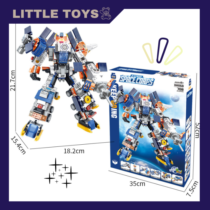 little-toys-โมเดล-หุ่นยนต์แปลงร่าง-2in1-ทรานฟอร์มเมอร์-อวกาศ-รถแปลงร่าง-ของเล่นเด็ก-ฝึกทักษะ-พร้อมส่ง