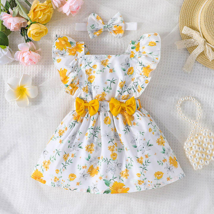 Dress Baby Girl Newborn 3 - 24 Months Birthday Baju Gaun Budak ...