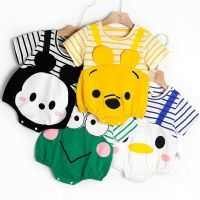 Baby summer wear cartoon thin clothes nappy bag fart baby romper suit web celebrity of lovely full moon river delta ha garments