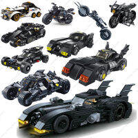 2023ภาพยนตร์คลาสสิกฮีโร่อัศวินดำ Batmobile รถ Bat Pod รถจักรยานยนต์รูปการกระทำรุ่นอาคารบล็อกเด็กของขวัญของเล่น