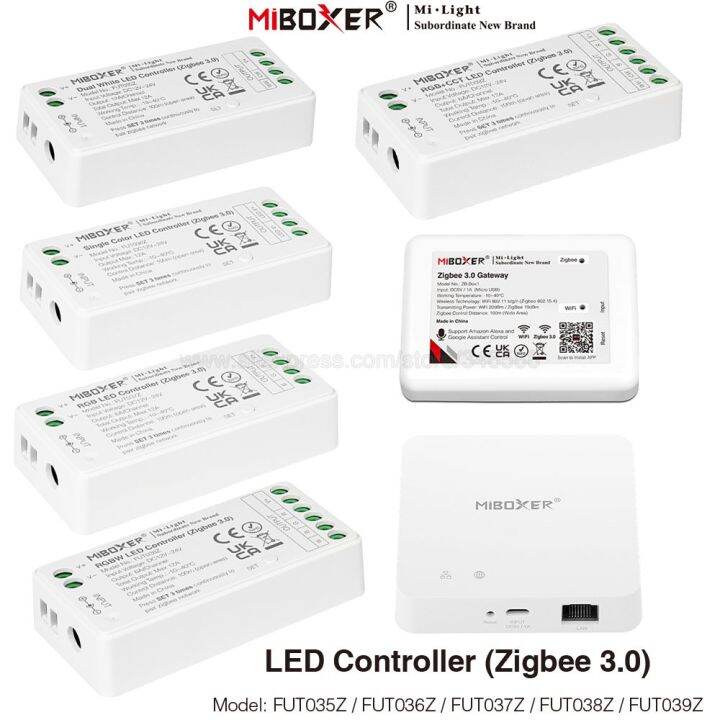 mier-zigbee-3-0-dual-white-single-color-rgb-rgbw-rgb-cct-led-strip-contoller-zb-2-zb-3-fut035z-app-gateway-controller