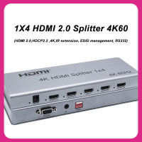 4K60hz 1X4 HDMI 2.0 Splitter HDCP2.2 1080P 1 In 4 Out จอแสดงผลกระจกหลายหน้าจอสำหรับ Ps3 Ps4กล้องพีซีไปยังทีวีโปรเจคเตอร์