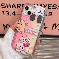 IPhone 13 Pro Max IPhone Case Silicone Soft Case Airbag Big Hole Camera Protection Shockproo Cute Bear Cartoon