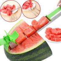 1PC Watermelon Cutter Stainless Steel Windmill Shaped Quickly Cutting Watermelon Kitchen Gadgets Salad Melons Fruit Slicer Tools