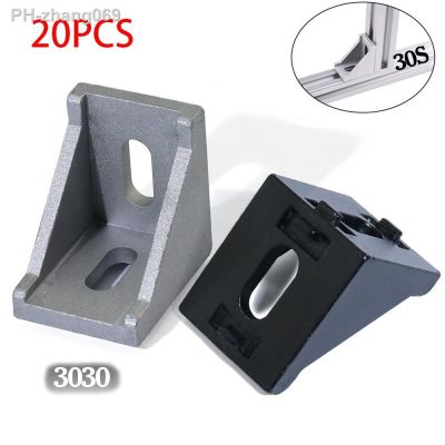 3030 Corner Fitting Angle 30x30 Decorative Brackets Aluminum Profile Accessories L Connector Fasten connector Pack of 20