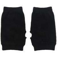 Black Elastic Combed cotton Fingerless Gloves for Women