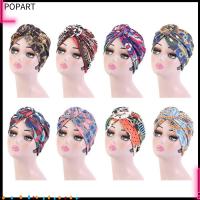 POPART หลอดอุ่นขึ้น หมวกนอนหลับ ผ้าคลุมศีรษะ beanies ชายหญิง ลมแห่งชาติผู้หญิง หมวกเคมีบำบัด ผ้าฝ้ายหมวกผ้าพันคอ ผ้าโพกหัวพิมพ์ลายดอกไม้