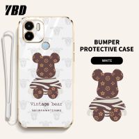 เคสโทรศัพท์ YBD สำหรับ Redmi A1 Plus A2 + A1 + 2022 Xiaomi POCO C50ไล่ระดับสีนิ่มโปร่งใสหมีรุนแรงการ์ตูนเคสโทรศัพท์กันกระแทกพร้อมฝาครอบป้องกันกล้องเลนส์คลุมทั้งหมด