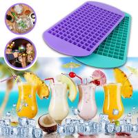 160 Grid Ice Tray Food Grade Silicone Foldable Mini  Small Square  Ice Maker Mold  Home Quick Freezing Ice Maker Summer Artifact Ice Maker Ice Cream M