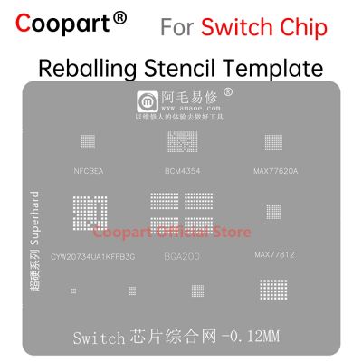 BGA Chip Reballing Stencil เครื่องมือซ่อมแซมเทมเพลตสําหรับสวิตช์ IC BGA200 NFCBEA BCM4354 MAX77620A MAX77812 CYW20734 T = 0.12MM