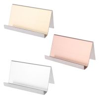 【CW】▧  Business Name Card Holder Display Rack Desktop Organizer L29K (Rose Gold)