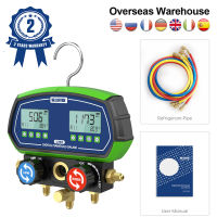 HVAC สูญญากาศความดันเครื่องทดสอบอุณหภูมิสมาร์ทจอแสดงผลดิจิตอล Manifold Gauge Meter การทดสอบการรั่วไหลเครื่องมือทำความเย็น Testo