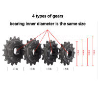 14ครั้ง15ครั้ง16ครั้ง17ครั้งฟันเฟืองโซ่ด้านหน้าสำหรับ49CC เครื่องยนต์มินิสกปรกหลุมจักรยานจักรยานยนต์สกูตเตอร์