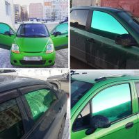 【LZ】♠✾۞  Rolo de filme da janela lateral do carro Tinting House Glass Verde metálico verde 22  VLT Sun Shade Foil 90  UV Heat Block 50x300cm